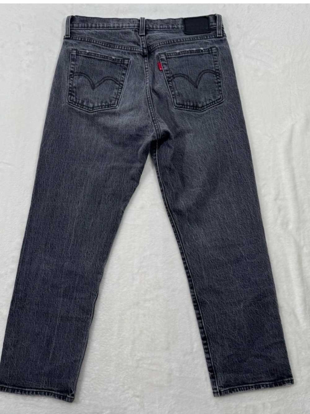 LEVI’S PREMIUM JEANS WOMEN’S 28 BLACK WEDGIE STRAIGHT HIGH RISE BUTTON FLY DENIM